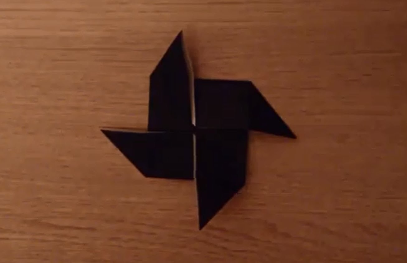 Faire un moulin en origami - Moulin papier