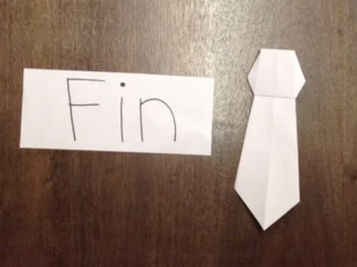 Faire une cravate en origami - Cravate en papier