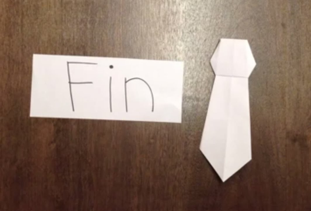 Faire une cravate en origami - Cravate en papier