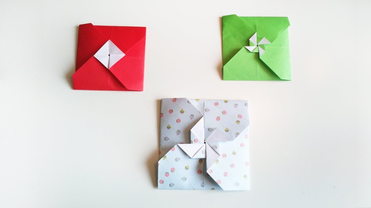 HD. TUTO: 2 façon de faire une enveloppe en origami - 2 ways to make a origami envelope