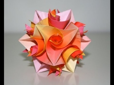 Origami - Cuboctaèdre "Curler Units" [Senbazuru]