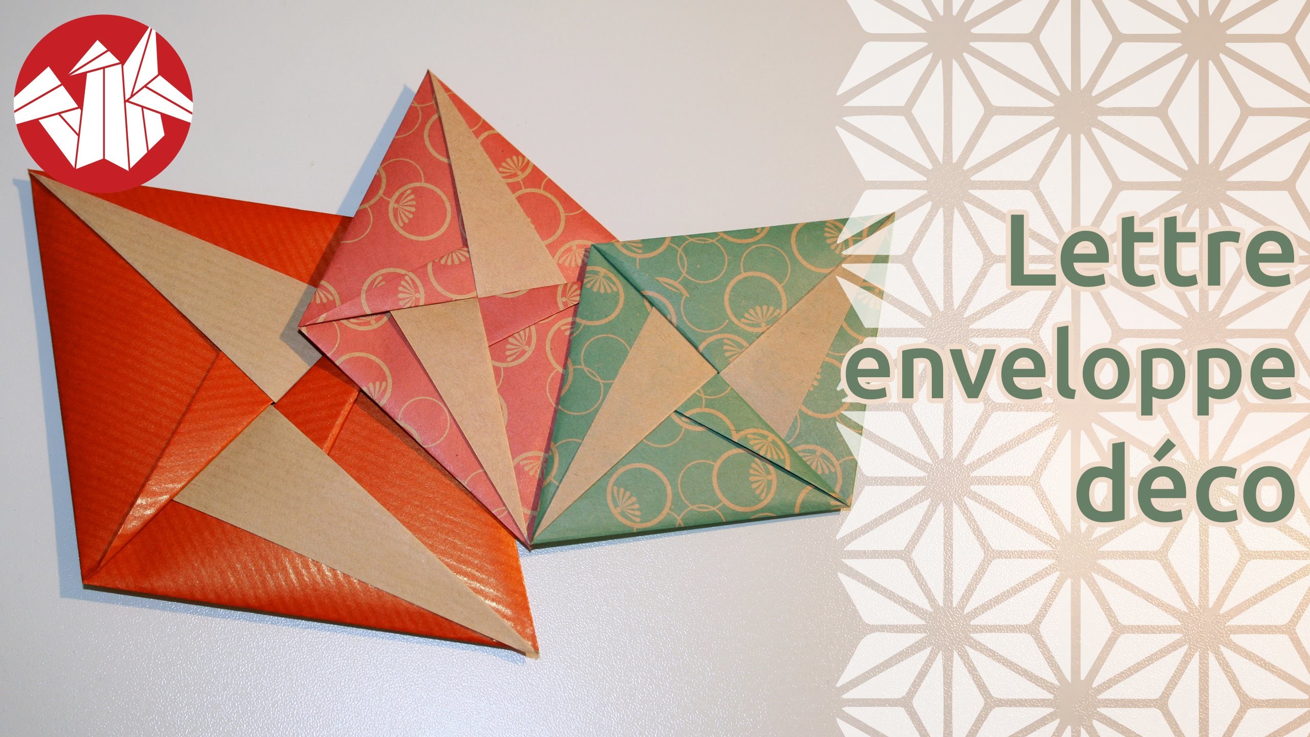 Origami - Lettre-enveloppe déco de Tomoko Fuse [Senbazuru]