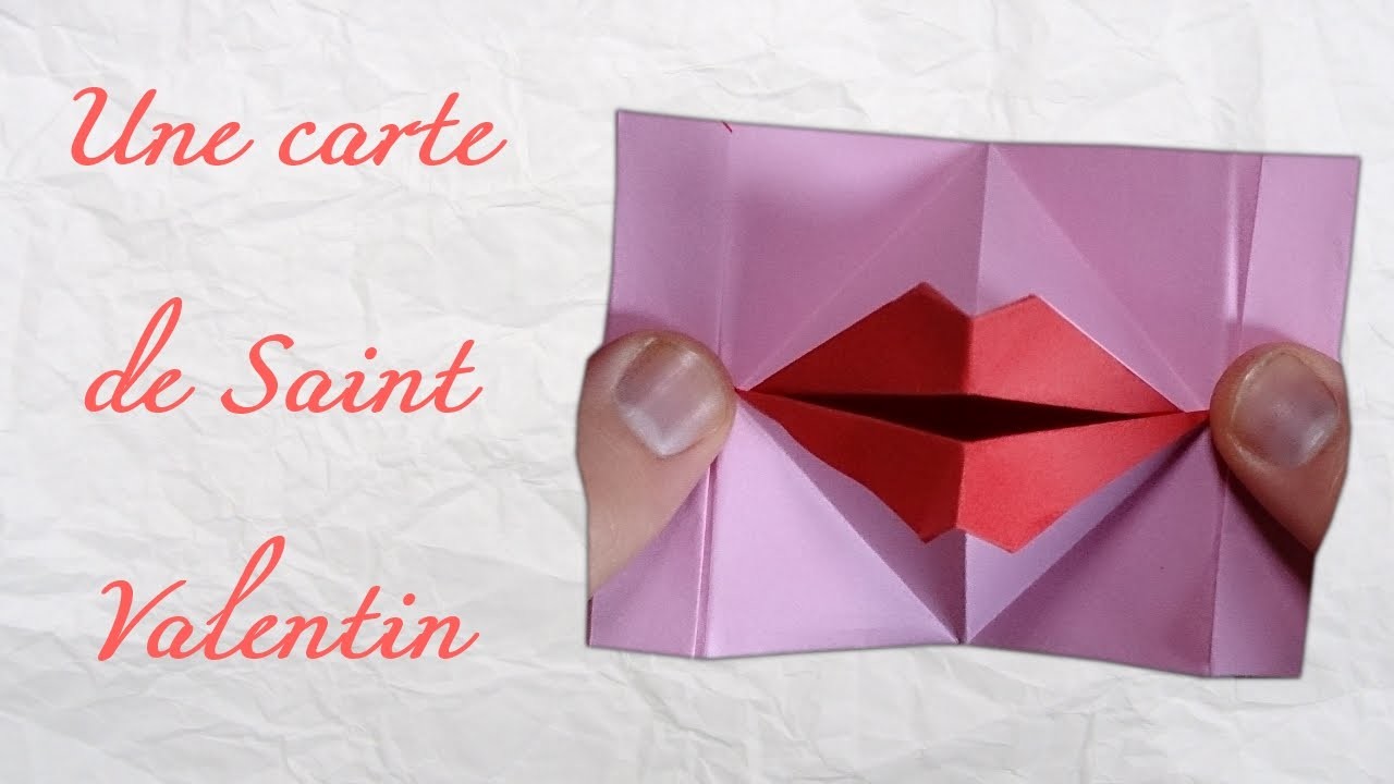 Origami ! Une carte de Saint Valentin animé.
