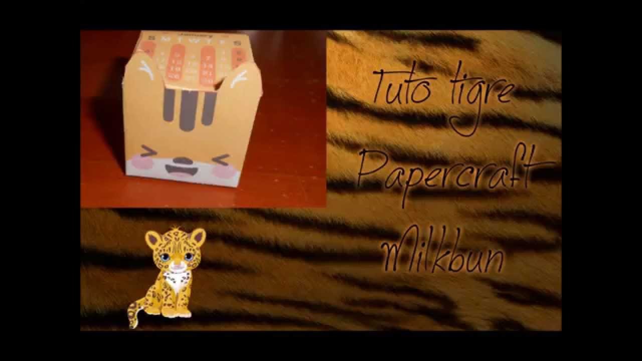 Tutoriel N°6 - Boîte tigre Papercraft Milkbun