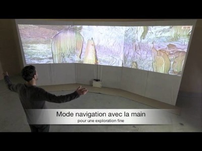 Visite virtuelle immersive interactive 360 controle corps gestes - grotte Le Crochet Supérieur