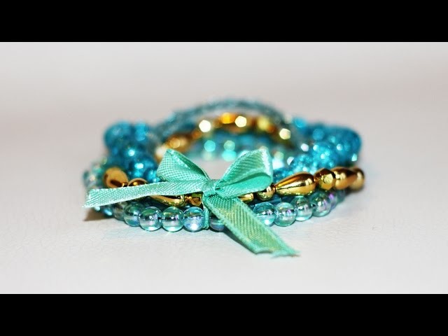 DIY # TUTO Bracelets de perles montés en manchette - Idée de cadeau de Noël