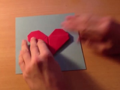 Fabriquer une carte avec un coeur en origami - Astuce Pliage Papier