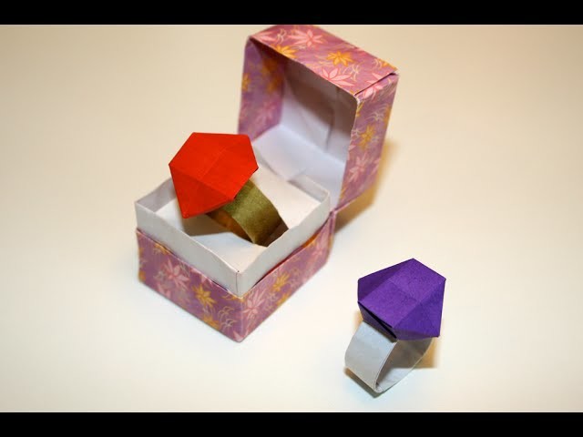 Origami - Bague avec pierre - Diamond Ring [Senbazuru]