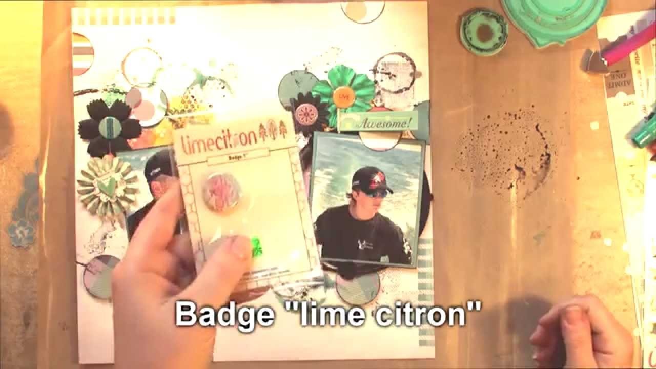 Page de scrapbooking pas à pas et mix media
