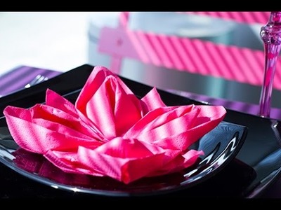 Pliage de serviette facile Fleur de Lotus - Origami