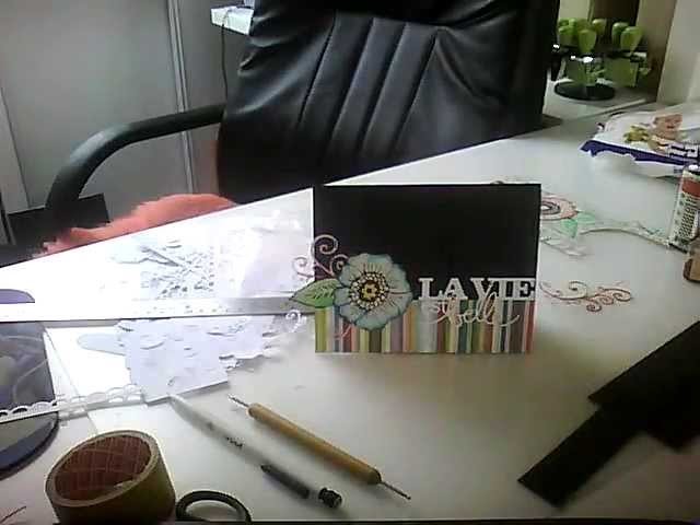 Scrapbooking : carte n°2 la vie est belle