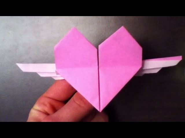Faire un cœur ailé en origami - Tutoriel Coeur ailé origami: Faire un coeur original en papier