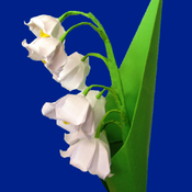 Brin de muguet d'origami en papier