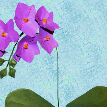 Orchidée d'origami en papier, meilleur cadeau et décoration