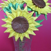 Tournesol d'origami en papier, meilleur cadeau et décoration