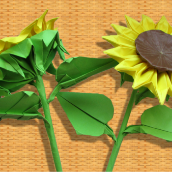 Tournesol d'origami en papier, meilleur cadeau et décoration