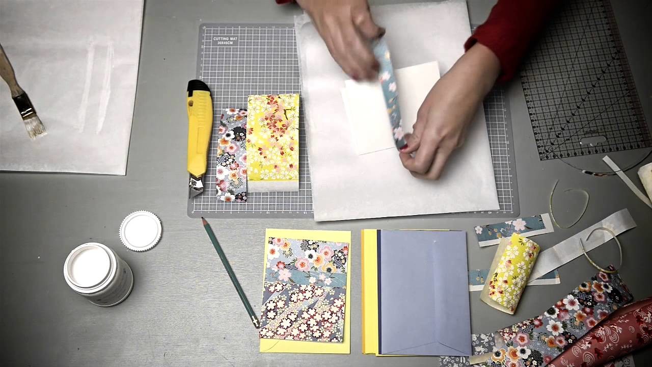 DIY : une carte de vœux en papier japonais avec Adeline Klam.