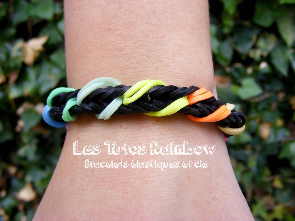 Bracelet enroulé, Rainbow loom, tutoriel français.