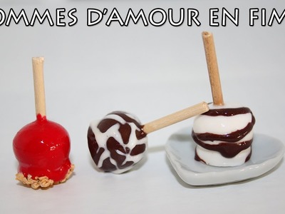 Pommes d'amour en FIMO. Polymer clay love apple tutorial