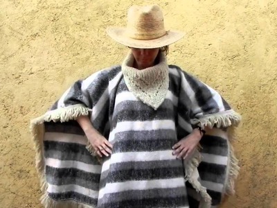 Poncho mexicain femme