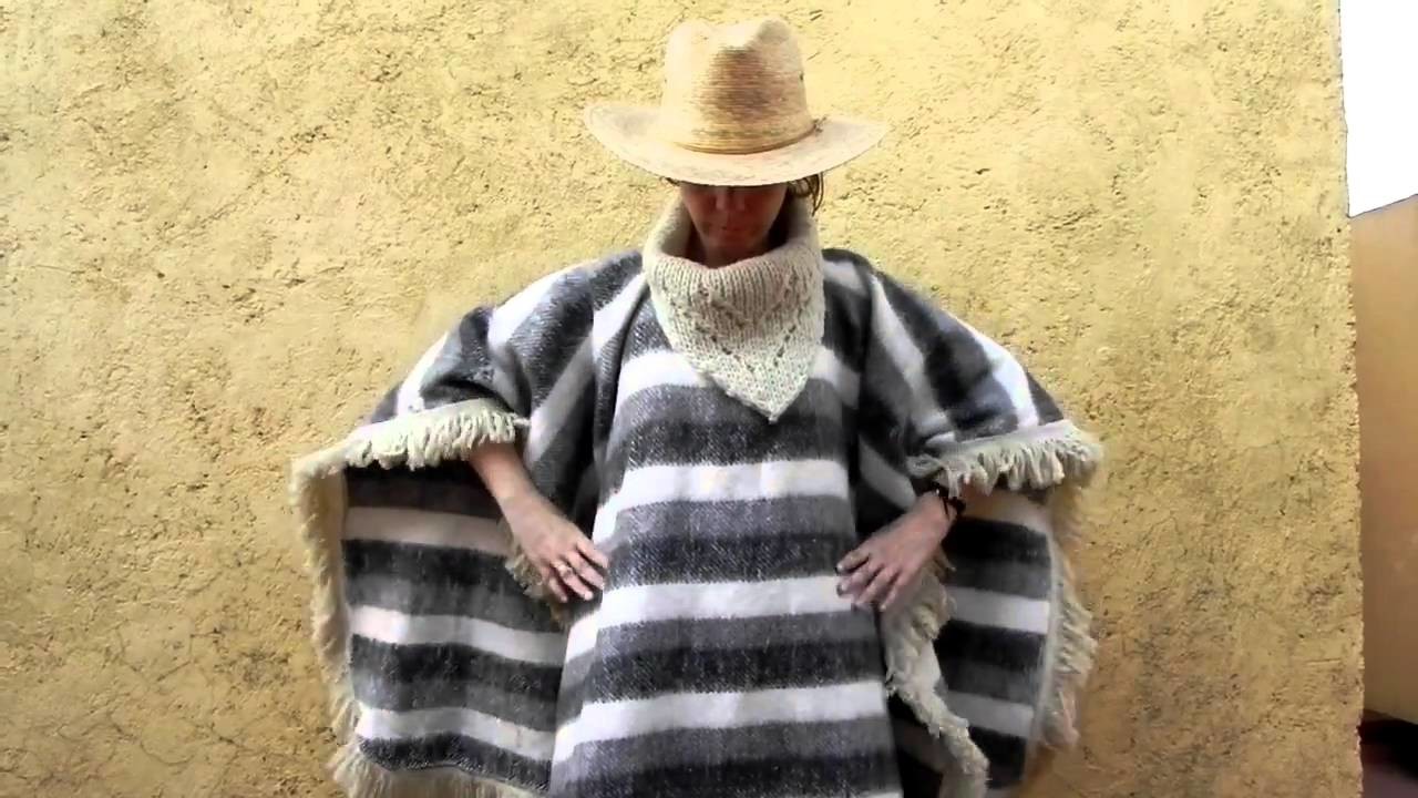 Poncho mexicain femme