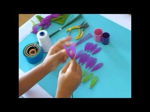 Fabrication d'une fleur de nénuphar en collant. Nylon Water Lily Flower