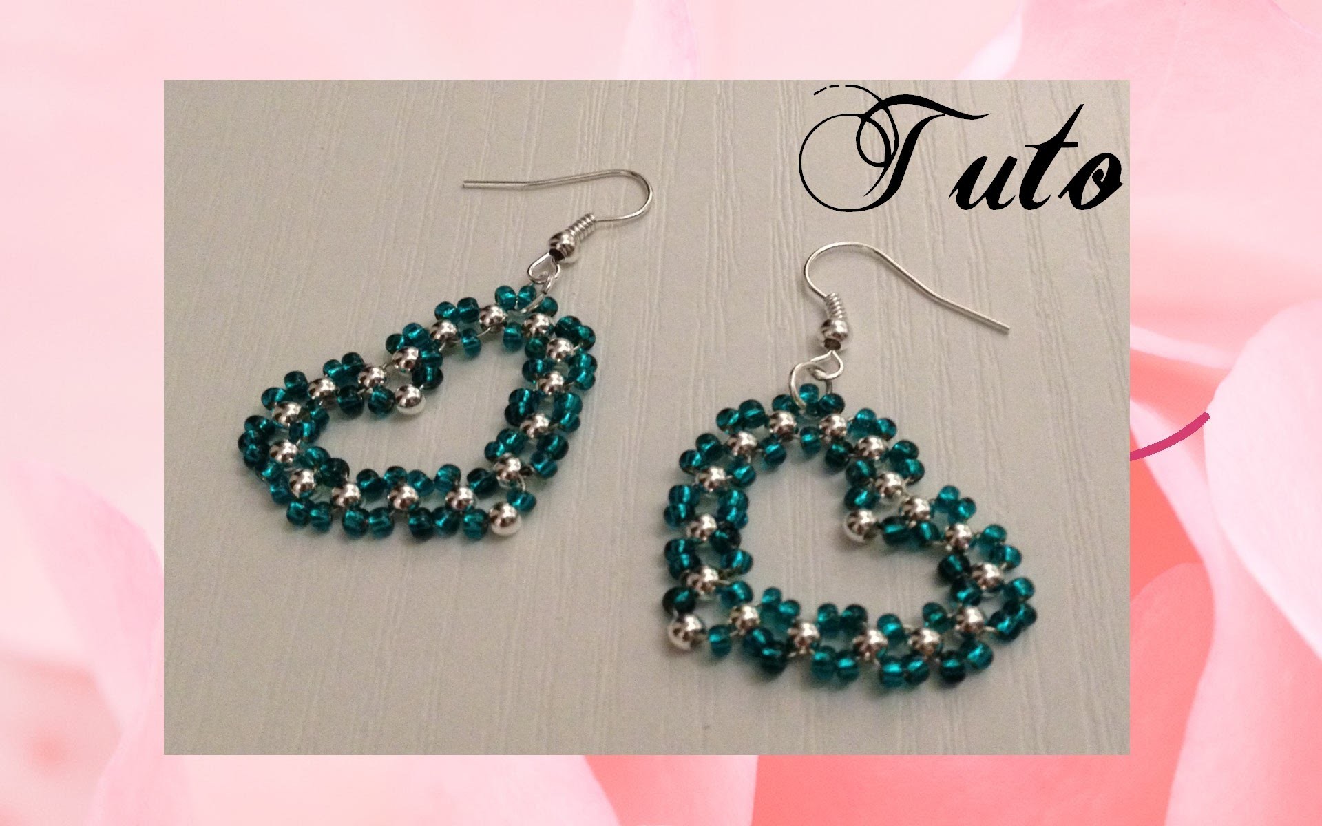 [TUTO] boucles d'oreille "coeur" en perles