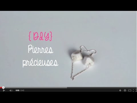 { D.I.Y. } - Pierres précieuses.Ears stones ( tutorial )