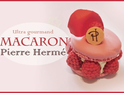 Macaron Ispahan Pierre Hermé en fimo. French Macaron Ispahan Polymer Clay Tutorial