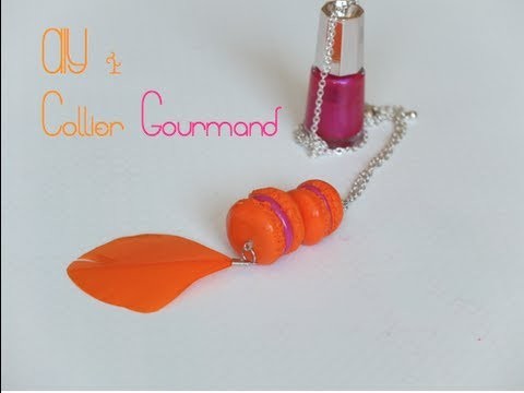 { D.I.Y. } - Collier Gourmand.Sweety Necklace ( polymer clay tutorial)