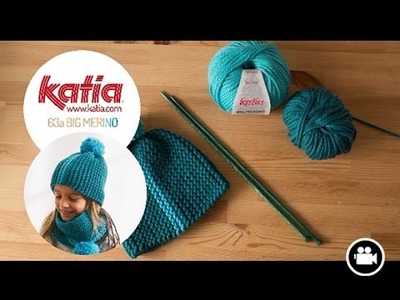 DIY Tejer Gorro Niña · Knit Girls Hat · Bonnet Fille Big Merino