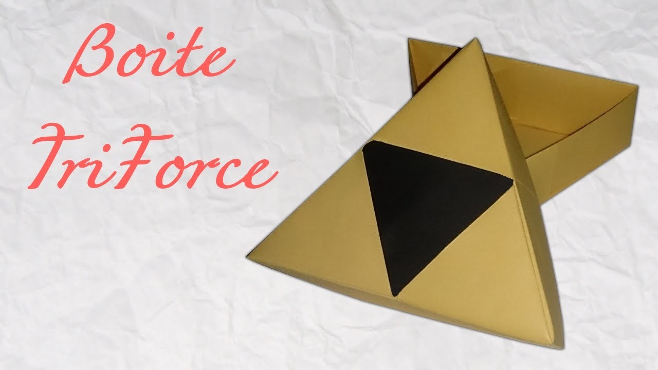Origami ! Boite Triforce - Triforce boxe - Zelda boxe.