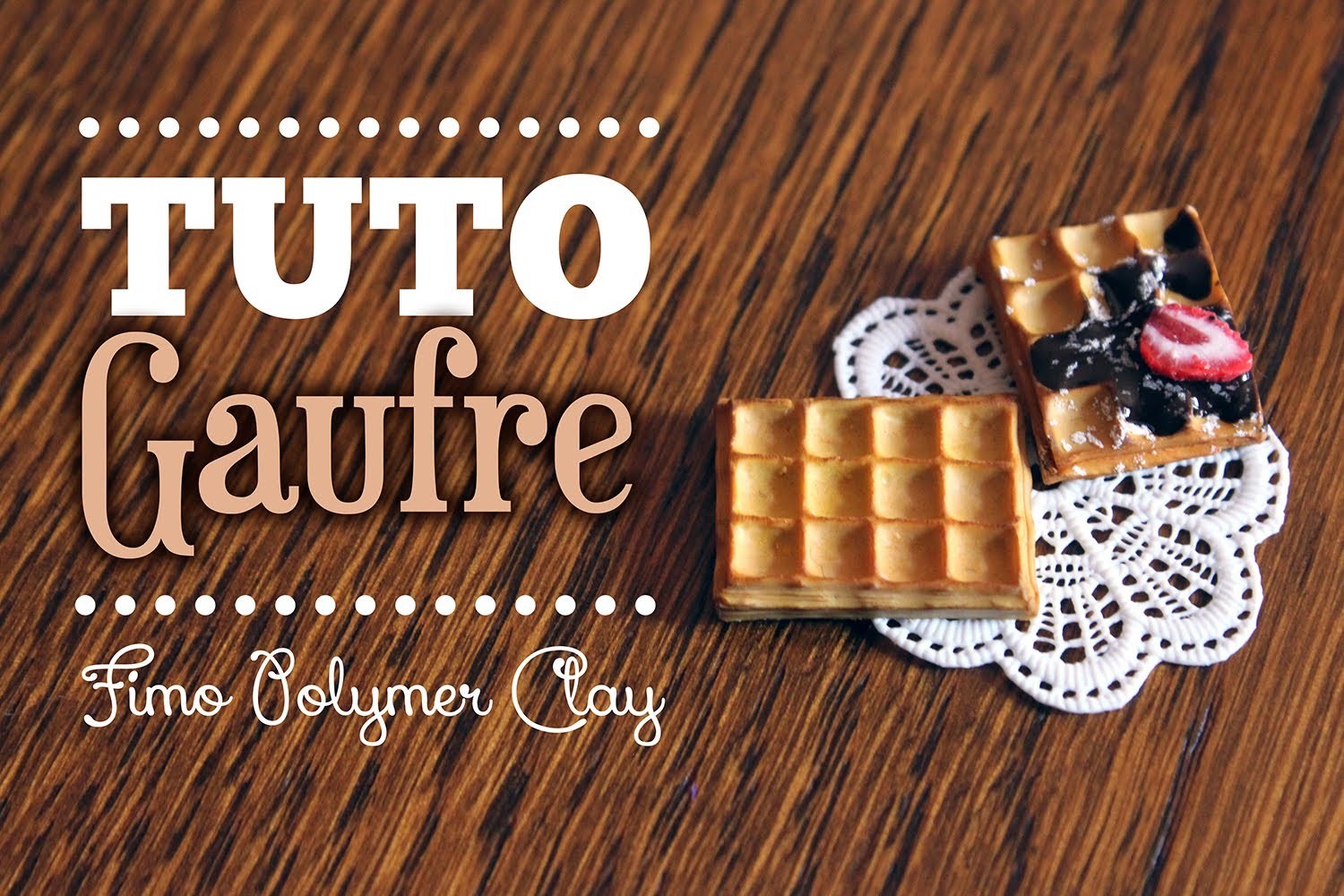 [TUTO FIMO] Gaufre Miniature Réaliste - Polymer clay miniature Waffle Tutorial