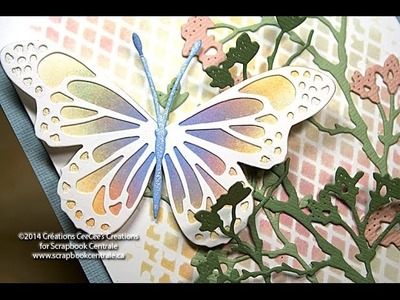 Carte printanière avec Memory Box Lunette Butterfly Card