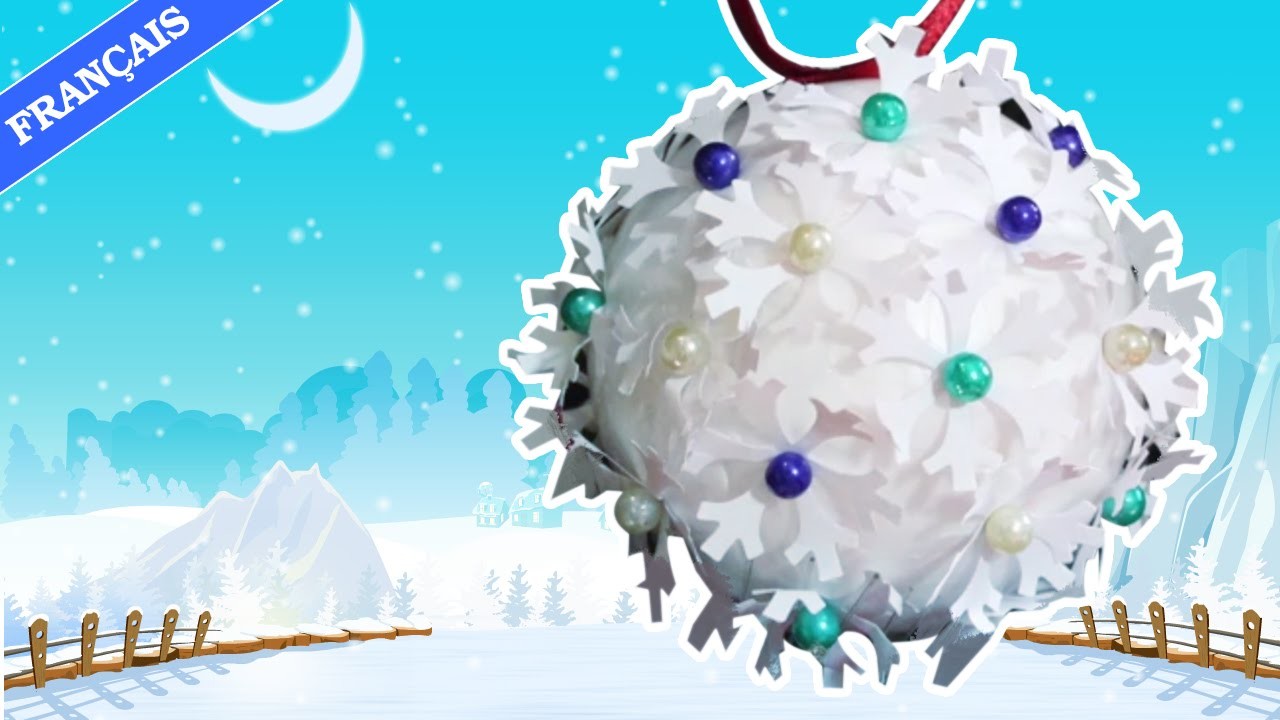 DIY Christmas Crafts: Snowflake Christmas Bauble | Flocons de Neige | Decos de Noël 2014 Tutoriel