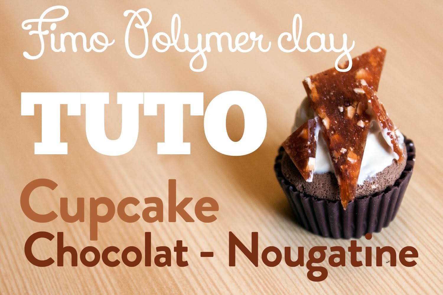[TUTO FIMO] Cupcake NOUGATINE Chocolat & Caramel - Polymer clay Cupcake Tutorial