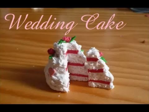 [Tutorial]  Wedding Cake. Gâteau de mariage en Fimo. Polymer clay