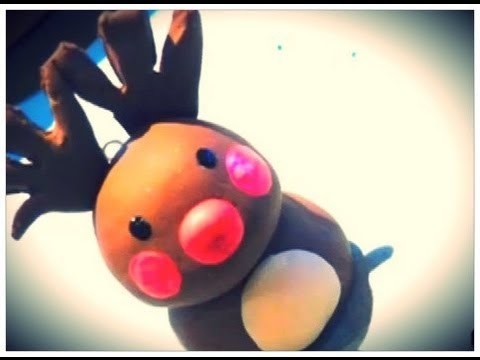 Tutoriel - DIY : Les Rennes en Fimo de Noel - Polymer Clay Reindeer"Joyeux Noël" Merry Christmas