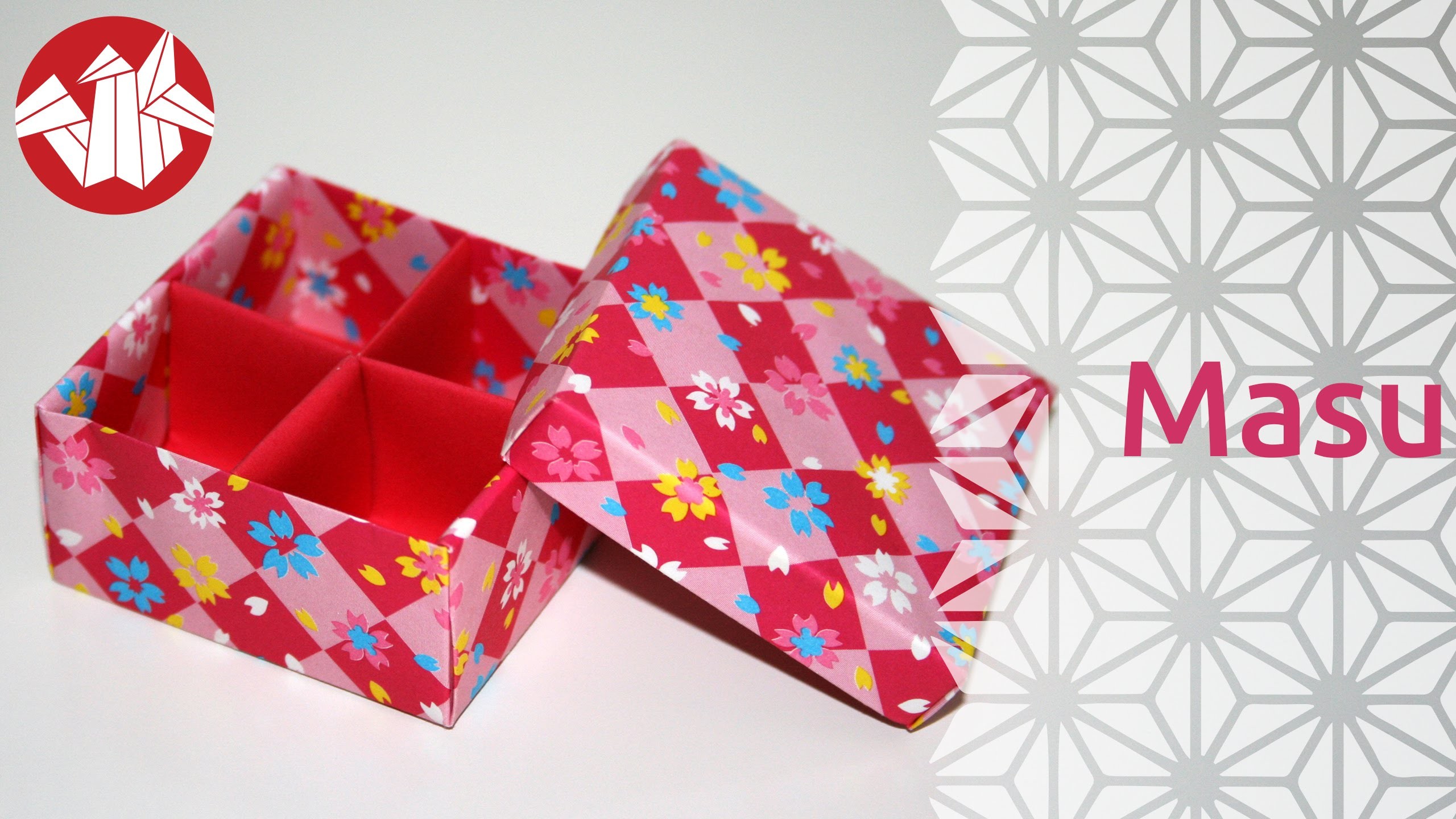 Origami - Boite Japonaise à Compartiments: Masu (HD) [Senbazuru]
