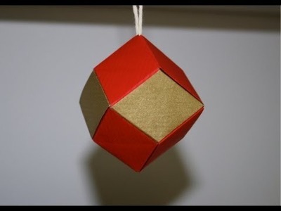 Origami - Dodécaèdre rhombique - boule de Noël [Senbazuru]