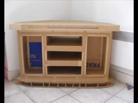 Un meuble de télévision en carton - De sa conception jusqu'à sa construction -