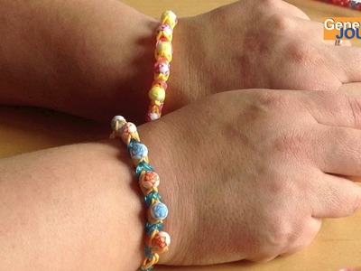 Créer un bracelet Rainbow Loom avec perles à maillon unique (en français)