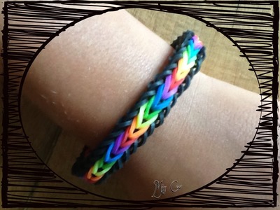 Bracelet Rainbow Loom "brésilien" avec les couleurs de l'arc en ciel