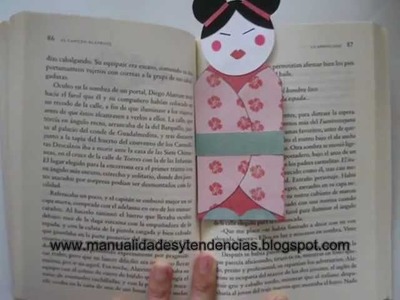 Cómo hacer un marcapáginas Geisha. How to make a Geisha Bookmark