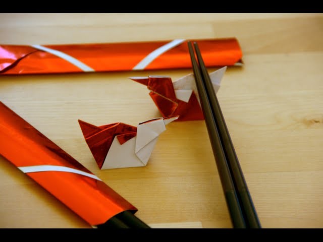 Origami - Etui à baguettes - Chopsticks Holder - Porta Hashi [Senbazuru]