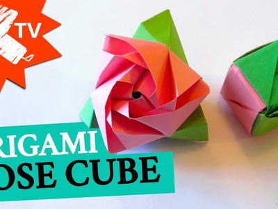Origami Rose Cube magique