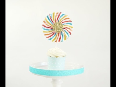 Toppers à Cupcakes DIY -  Mini Rosaces en Papier