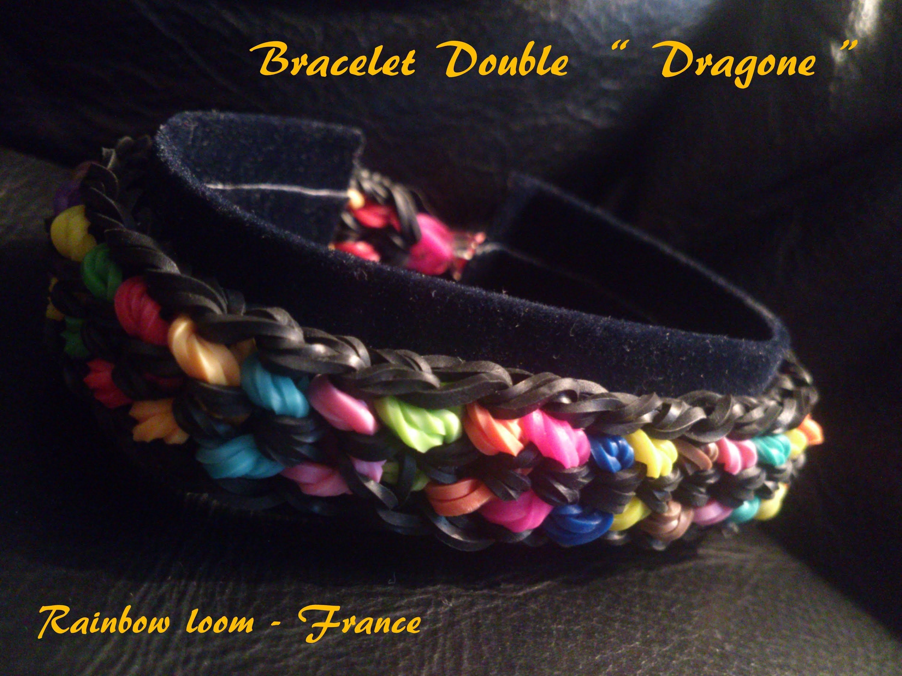 Bracelet Double " Dragone " Rainbow Loom® Tutoriel Français (Niveau Intermédiaire)