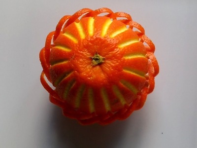 Décoration d'une orange, learning free Fruit Carving