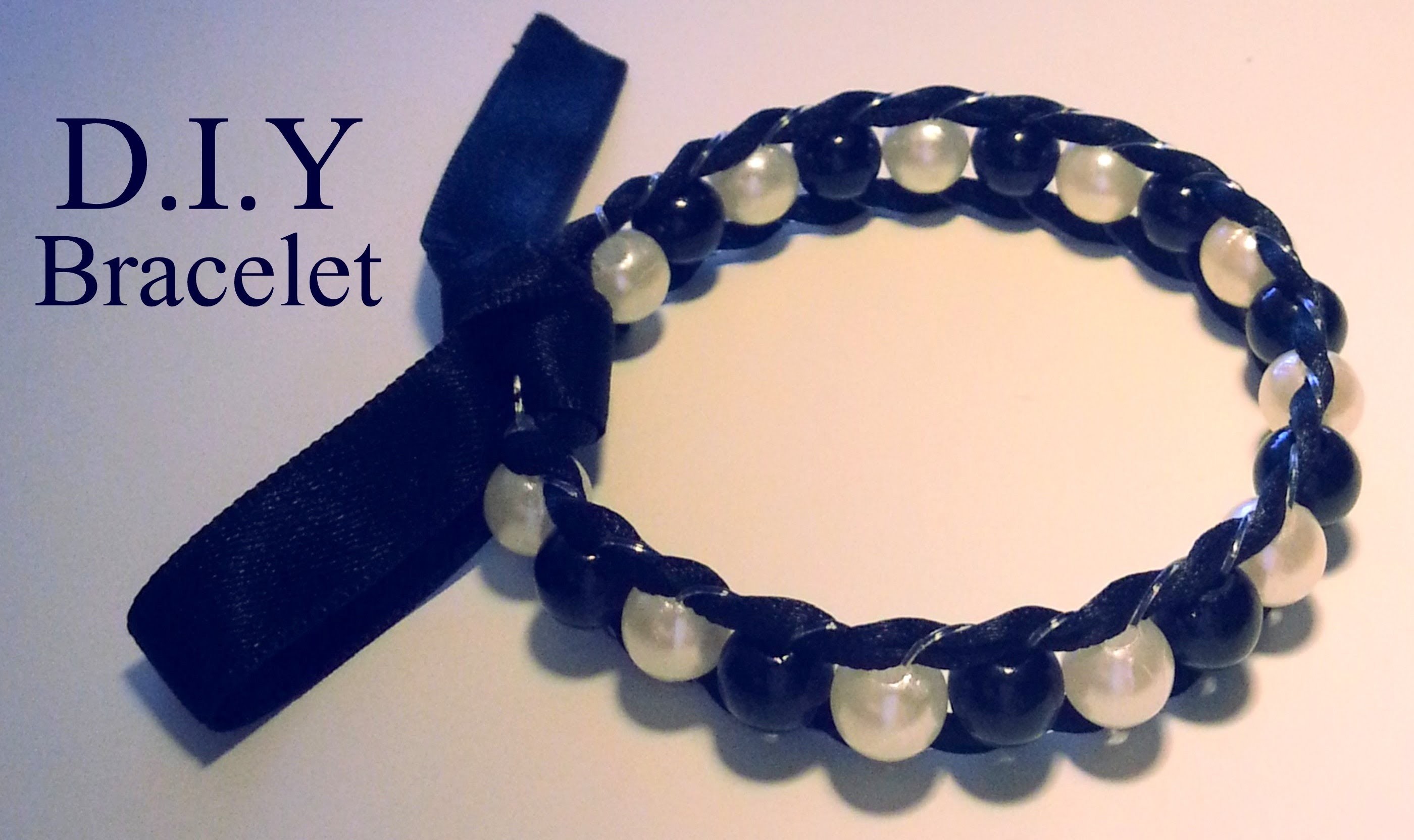 D.I.Y Création Bracelet perle et ruban